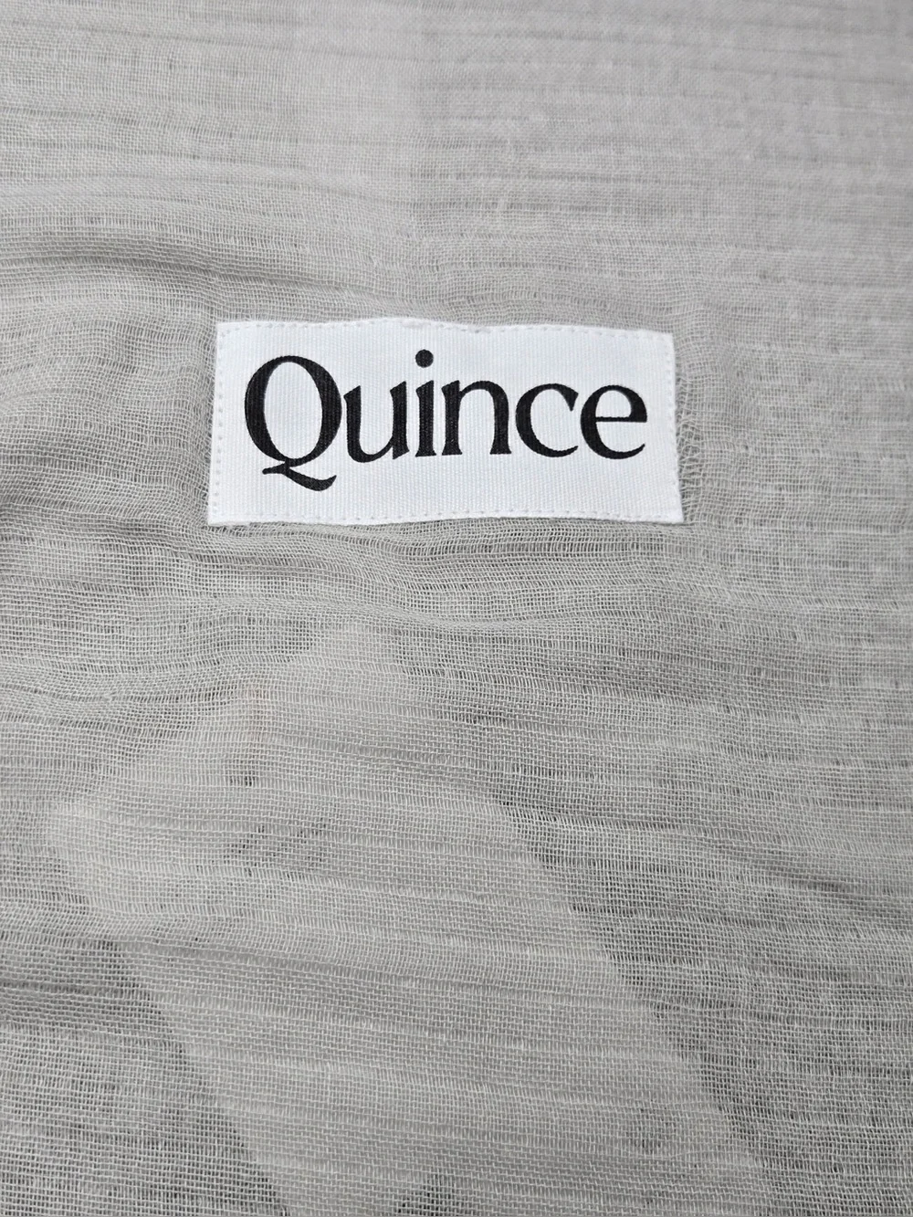 NWT QUINCE Organic Cotton Gauze Dream Quilt King/Cal King Light Grey 0482